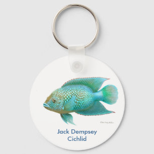 Porte-clés Cichlid vert de Jack Dempsey