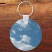 Porte-clés ciel bleu et nuages blancs (Recto)
