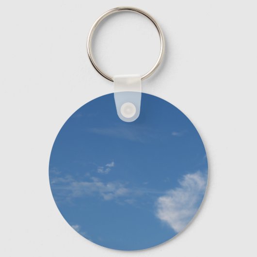 Porte-clés ciel bleu foncé nuages blancs (Recto)