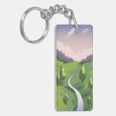 Porte-clés Ciel coucher de soleil avec nuages (Devant gauche)