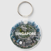 Porte-clés Ciel de Singapour ville rétro (Verso)