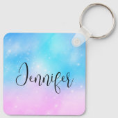 Porte-clés Ciel dégradé rose et bleu pastel (Dos)