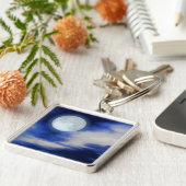 Porte-clés Ciel nocturne avec lune et nuages (Côté)