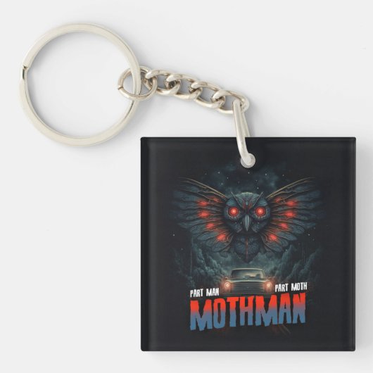 Porte-clés Ciel nocturne de Mothman avec éclairage de voiture (Devant)