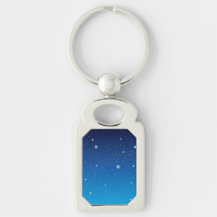 Porte-clés Ciel nocturne étoilé bleu profond
