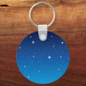 Porte-clés Ciel nocturne étoilé bleu profond (Recto)