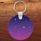 Porte-clés Ciel nocturne étoilé violet foncé (Recto)