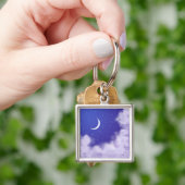 Porte-clés Ciel nocturne rêvé avec Crescent Moon (main)