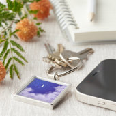 Porte-clés Ciel nocturne rêvé avec Crescent Moon (Côté)
