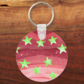 Porte-clés ciel rouge avec étoiles (Recto)
