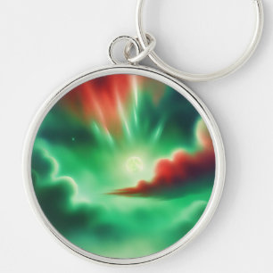Porte-clés ciel vert