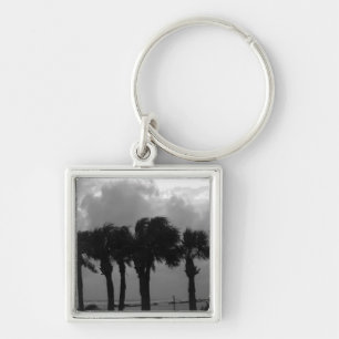 Porte-clés Ciels tropicaux Stormy en niveaux de gris
