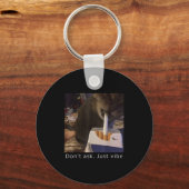 Porte-clés Cigarette Kitten Drôle Fumer Mème Chat Stud Cervea (Recto)