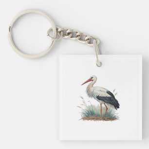 Porte-clés Cigogne
