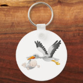 Porte-clés cigogne et bébé (Recto)