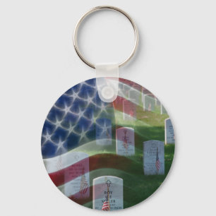 Porte-clés Cimetière national d'Arlington, drapeau américai