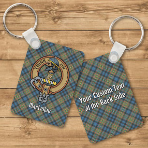 Porte-clés Cimier du clan MacLellan sur tartan ancien