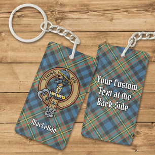 Porte-clés Cimier du clan MacLellan sur tartan ancien