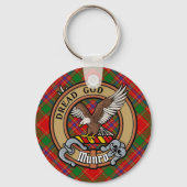 Porte-clés Cimier du clan Munro sur tartan (Recto)