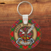 Porte-clés Cimier du clan Munro sur tartan (Recto)