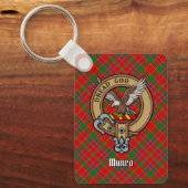 Porte-clés Cimier du clan Munro sur tartan (Recto)