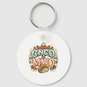Porte-clés Cinco De Mayo 2025 Parti Mexicain Taco Sombrero Ho