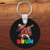 Porte-clés Cinco De Mayo Bruh Dabbing Mexicain Garçon Poncho  (Recto)