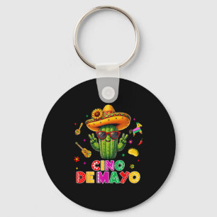 Porte-clés Cinco de mayo mexicain cactus drôle, faisons la fê