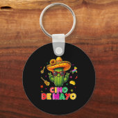 Porte-clés Cinco de mayo mexicain cactus drôle, faisons la fê (Recto)