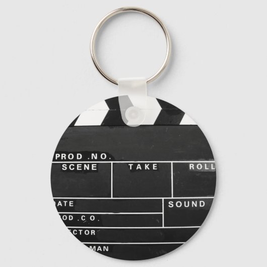 Porte-clés cinéastes vidéastes Clapper conception de carte (Recto)