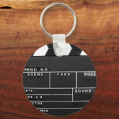 Porte-clés cinéastes vidéastes Clapper conception de carte (Recto)