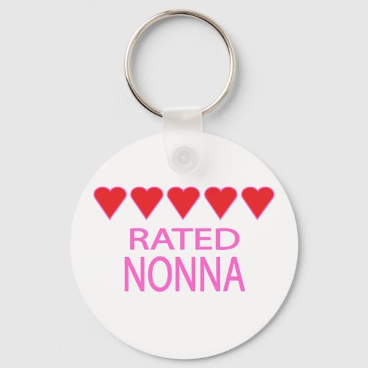 Porte-clés Cinq Coeurs Nonna (Recto)