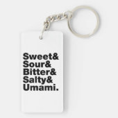 Porte-clés Cinq saveurs de base (Dos)