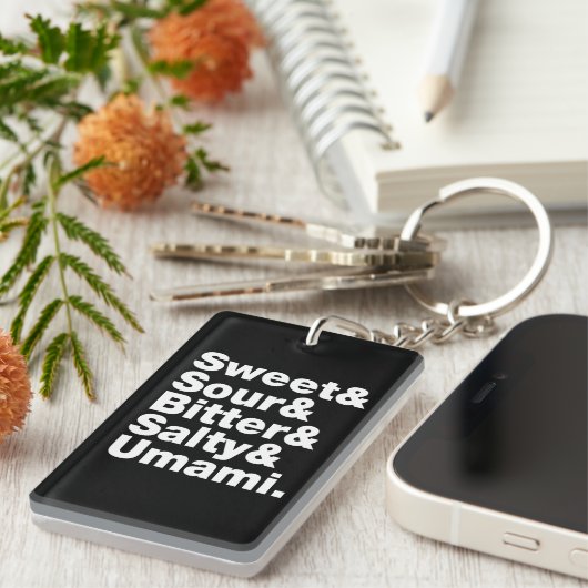 Porte-clés Cinq saveurs de base (Devant droit)