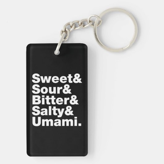 Porte-clés Cinq saveurs de base (Dos)