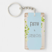 Porte-clés Cinquante Fabuleux Anniversaire Elégant Thème Grec (Devant)