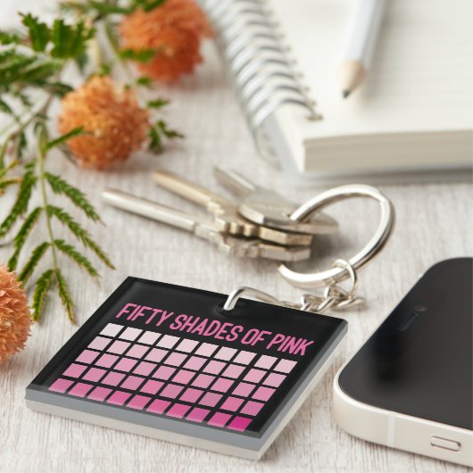 Porte-clés Cinquante nuances de rose (Devant Droit)