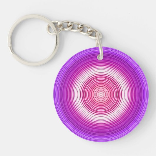 Porte-clés Circulaire - Violet (Devant)