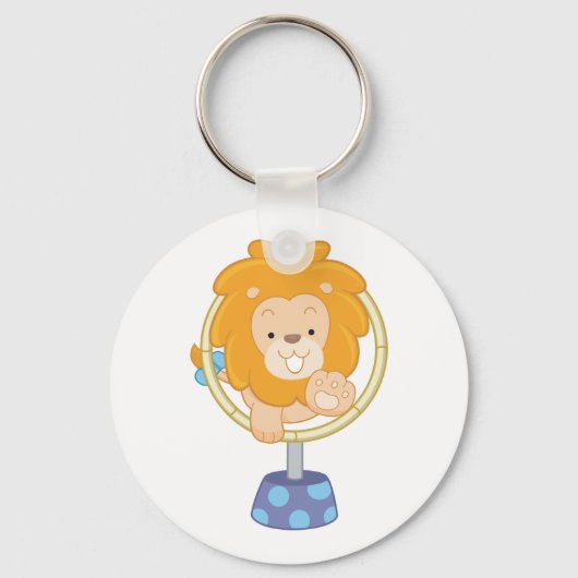 Porte-clés Circus Lion Jumping Through A Hoop (Recto)
