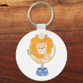 Porte-clés Circus Lion Jumping Through A Hoop (Recto)