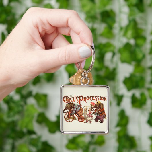Porte-clés Cirque Procession Eléphant Art antique (main)