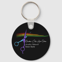 Ciseaux arc-en-ciel Styliste Chic Salon Marketing