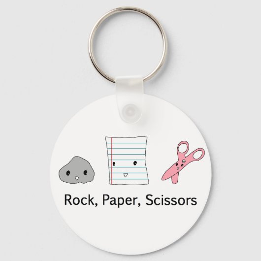 Porte-clés Ciseaux de papier rocheux (Recto)
