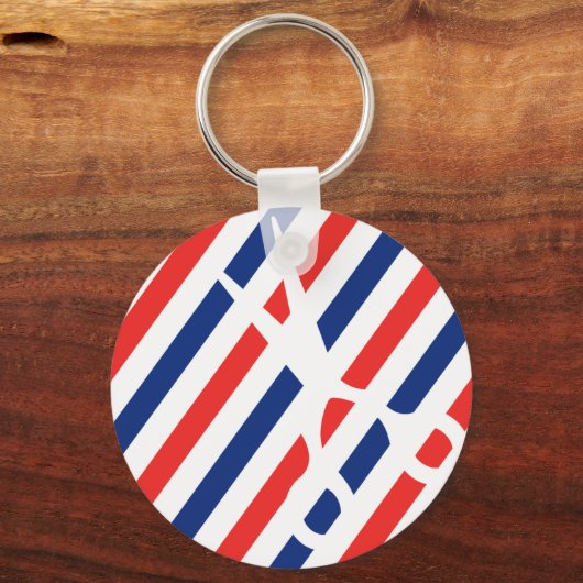 Porte-clés Ciseaux en barbier (Recto)