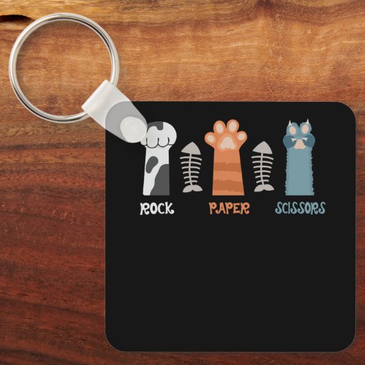 Porte-clés Ciseaux Papier Rocher Paquets Chat Cute Kitten Ani (Recto)