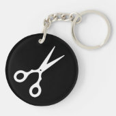 Porte-clés Ciseaux simples de vecteur (sélectionnez votre (Dos)