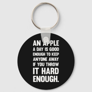 Porte-clés Citation Amusante Apple.   blague sarcastique   ph
