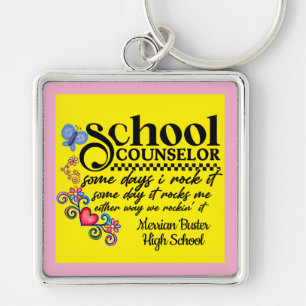 Porte-clés Citation amusante de conseiller scolaire personnal