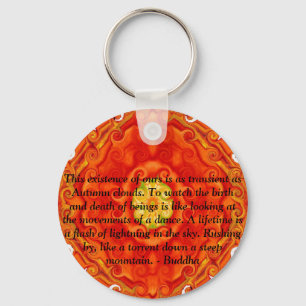 Porte-clés Citation bouddhiste au design spirituel vibrant