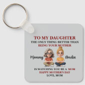 Porte-clés Citation Chaleureuse Mère Fille Maternité (Recto)